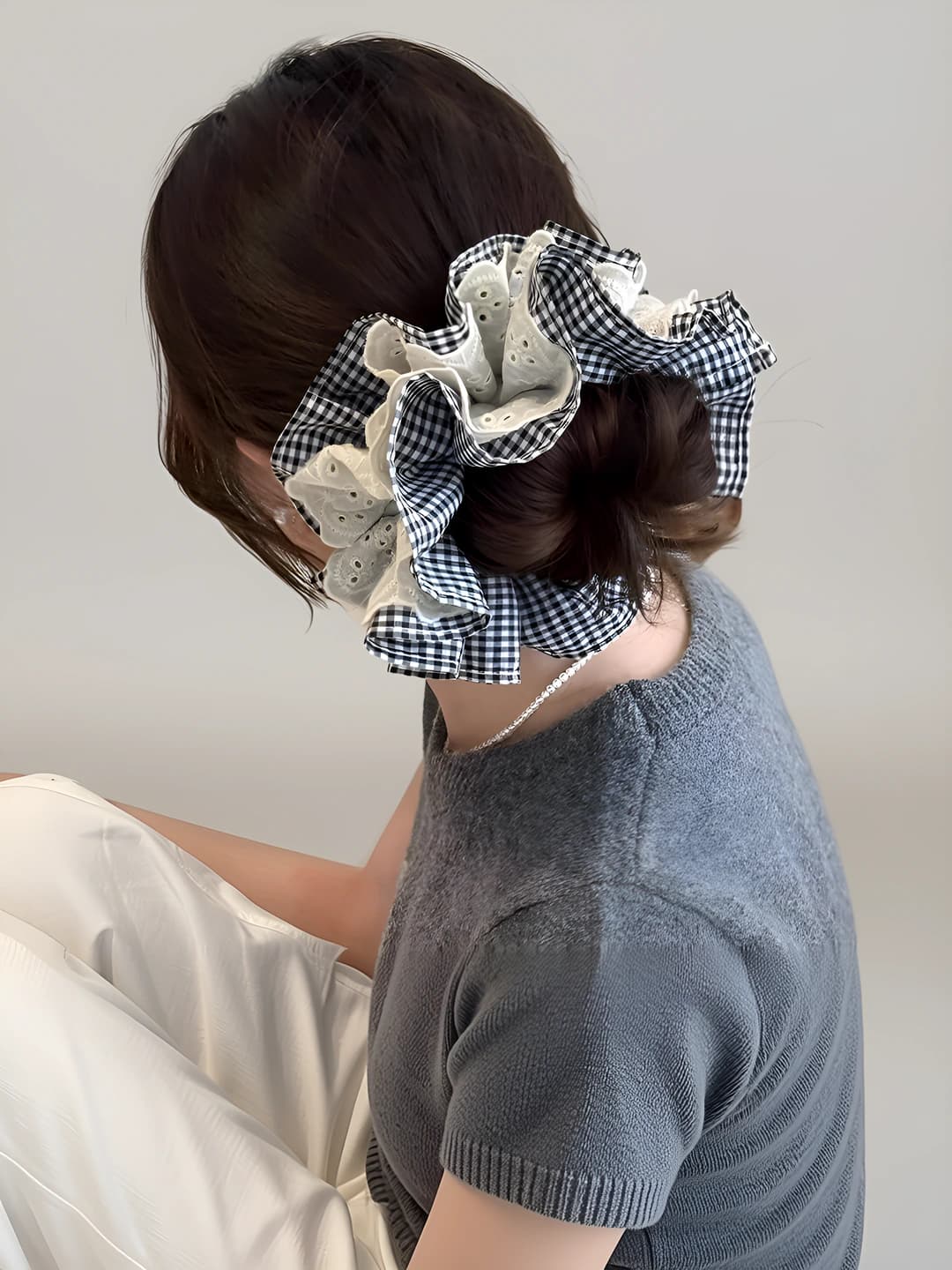 2# Small waist - plaid lace 15 cm