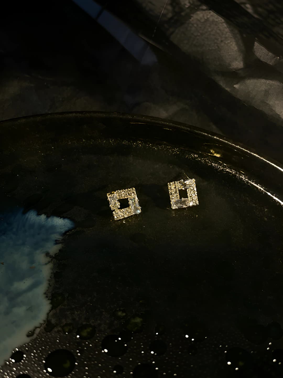 Women's square stud earrings 2026, stylish metal ear jewelry in light luxury style