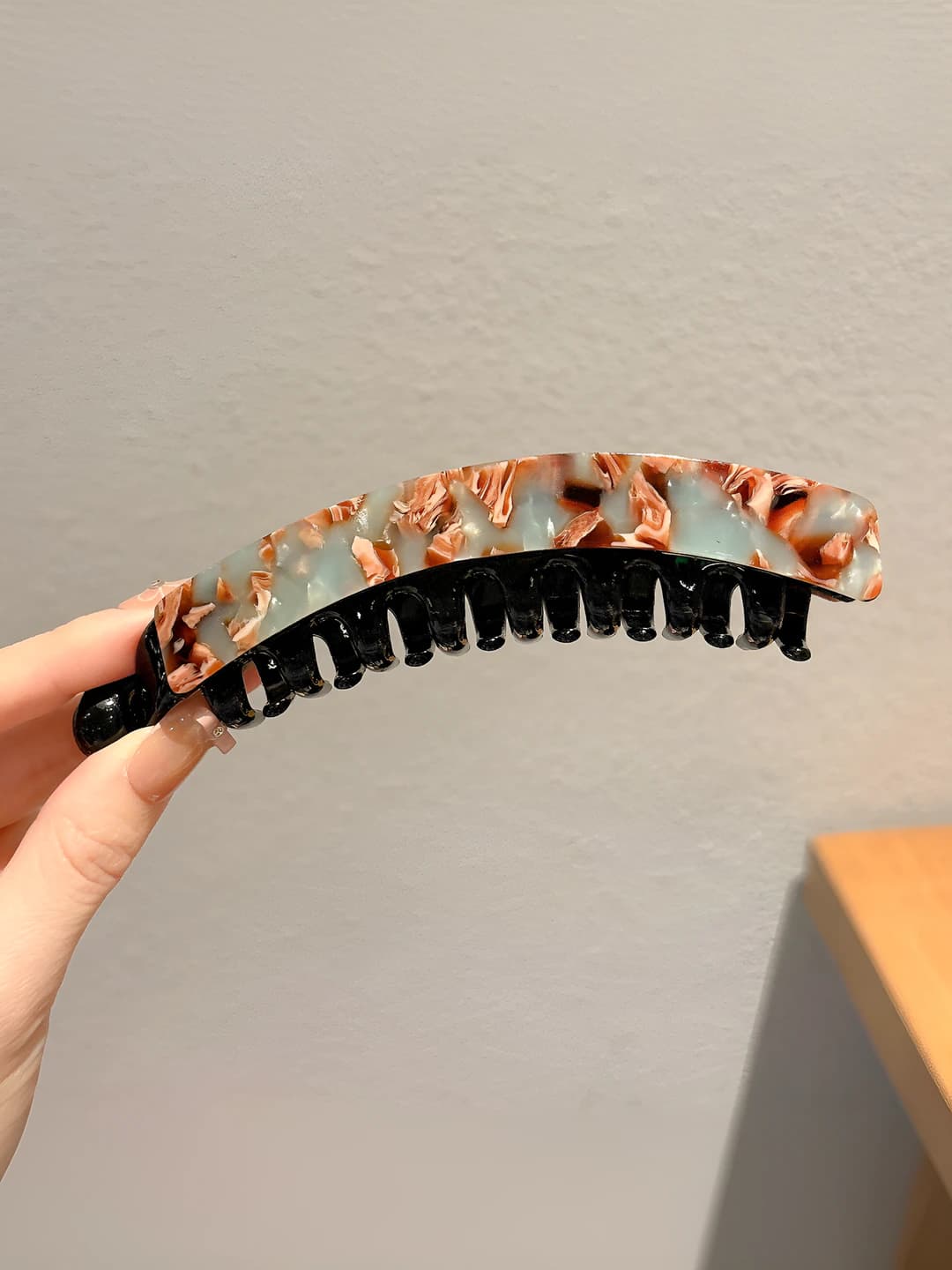 4# Large banana clip [Teal brown] approx. 13 sm