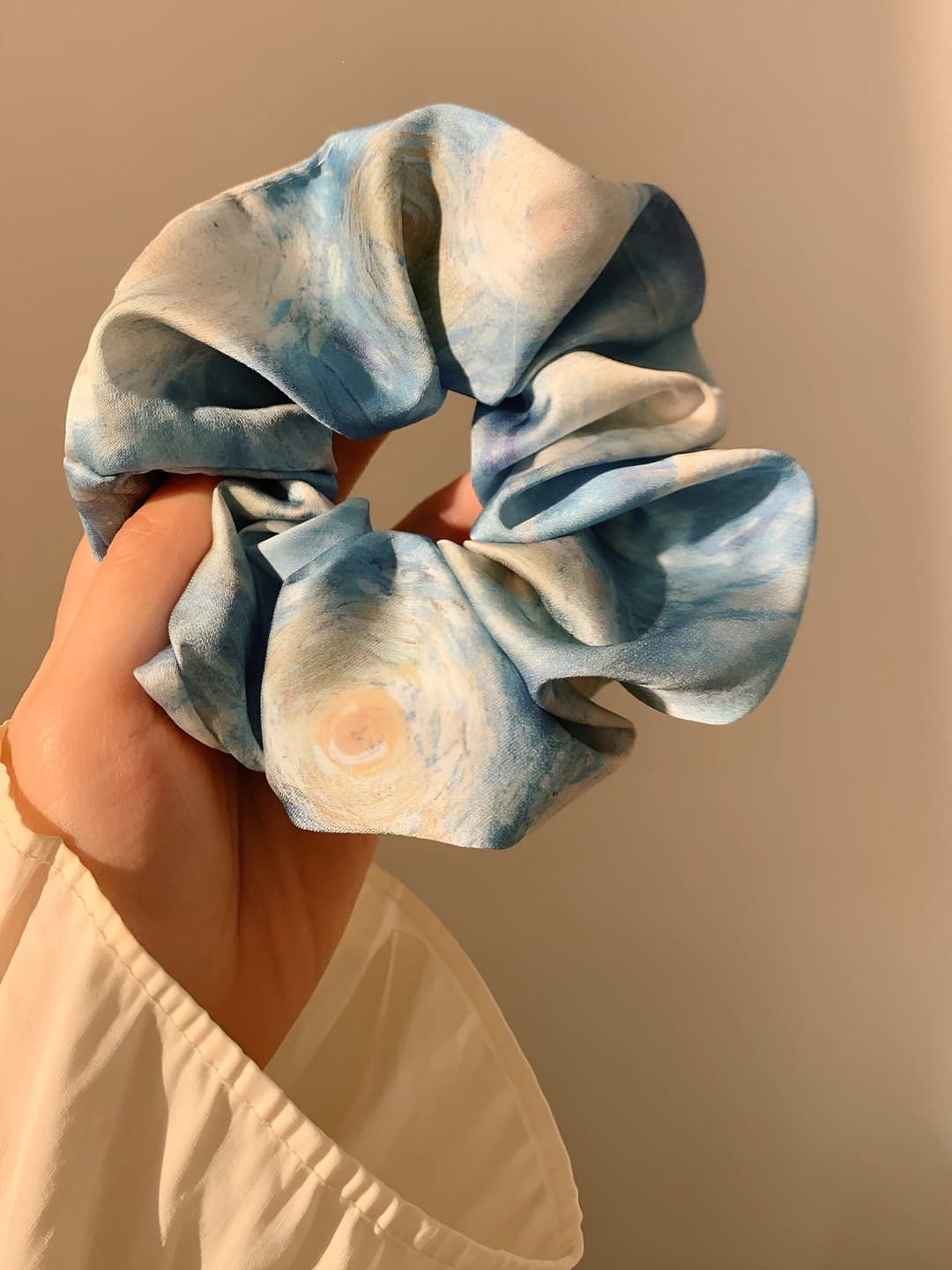 2# Tie-dye atlas-ko'k 12 sm