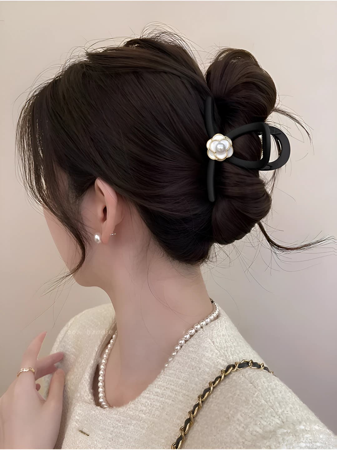 Medium matte white/peony (8 cm)