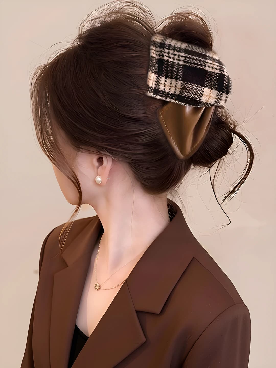 Coffee, plaid, 13 cm