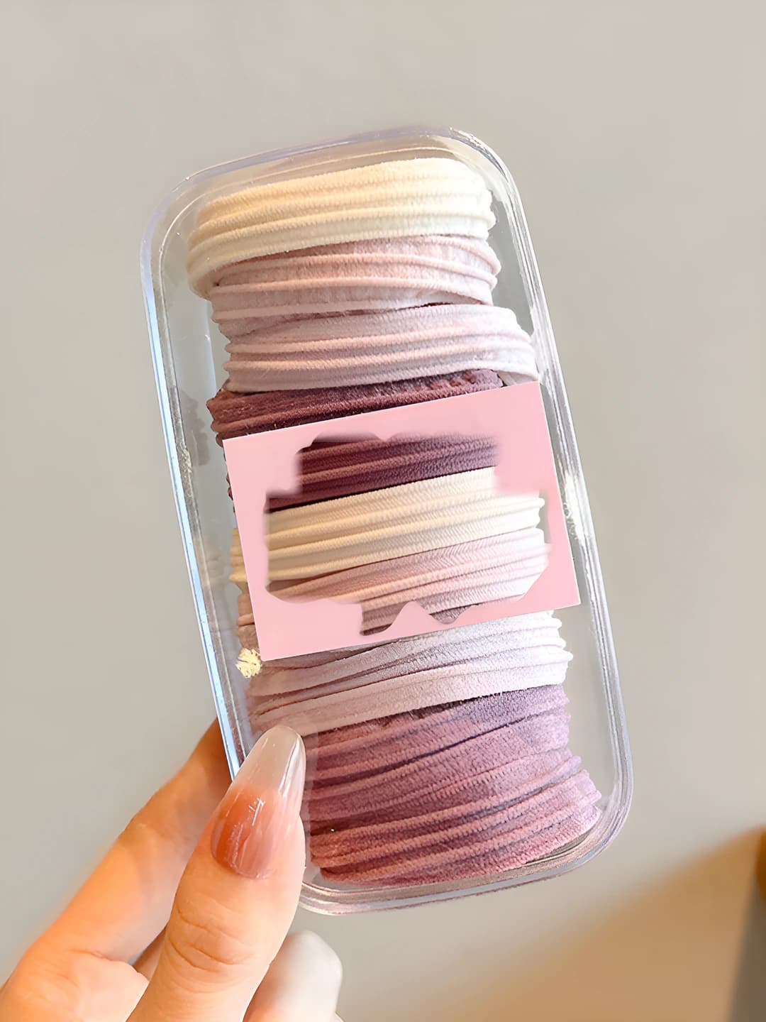 13# Purple - striped, 10 pcs, oval box, 4.5 cm