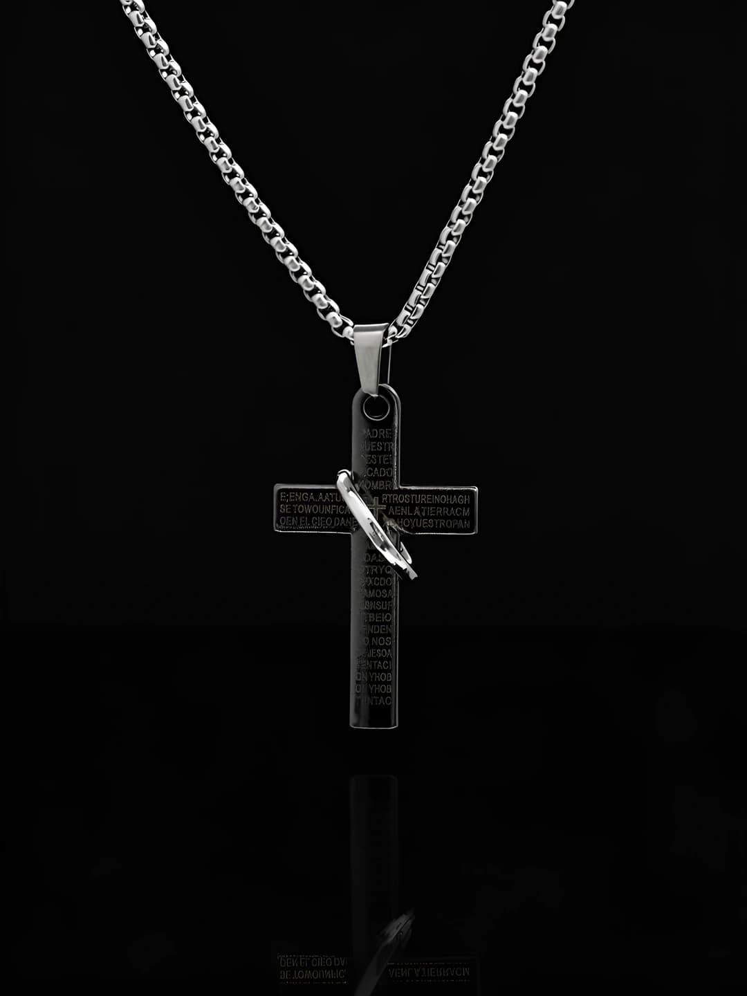 Чёрный крест + цепь 2.5mm*70cm