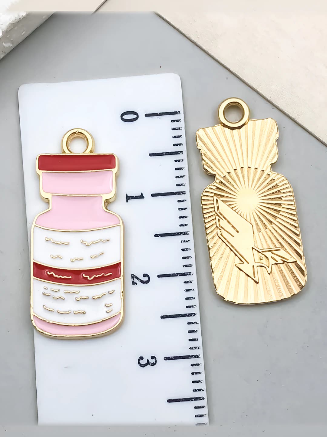 1 шт розовый флакон 26x11mm-1.4g