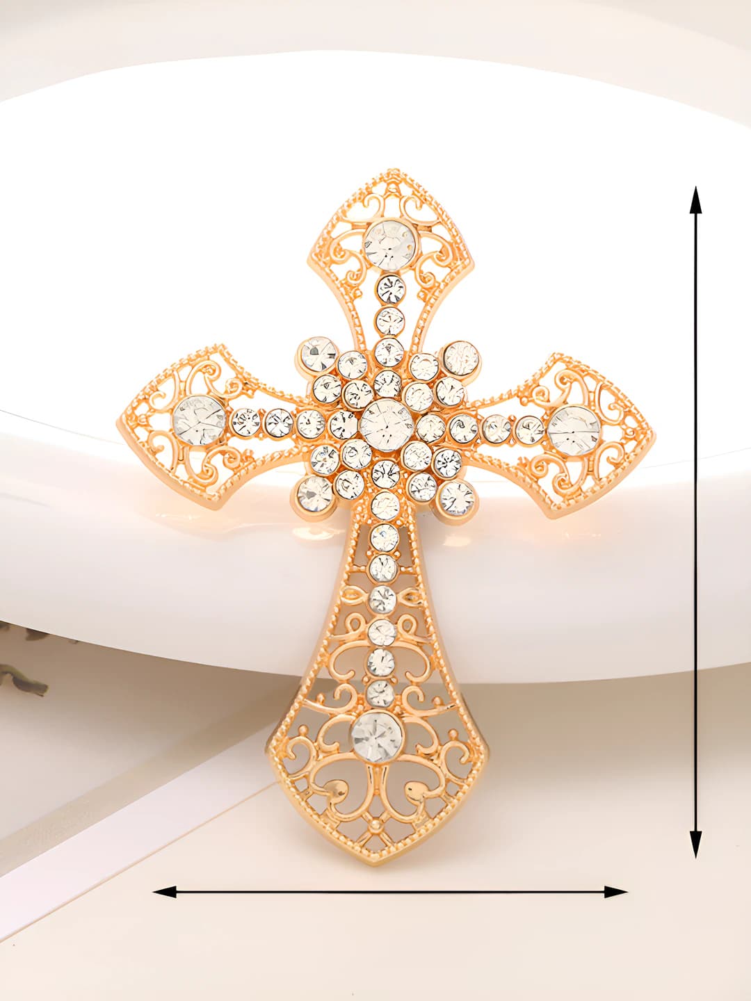 D295 diamond cross (gold)