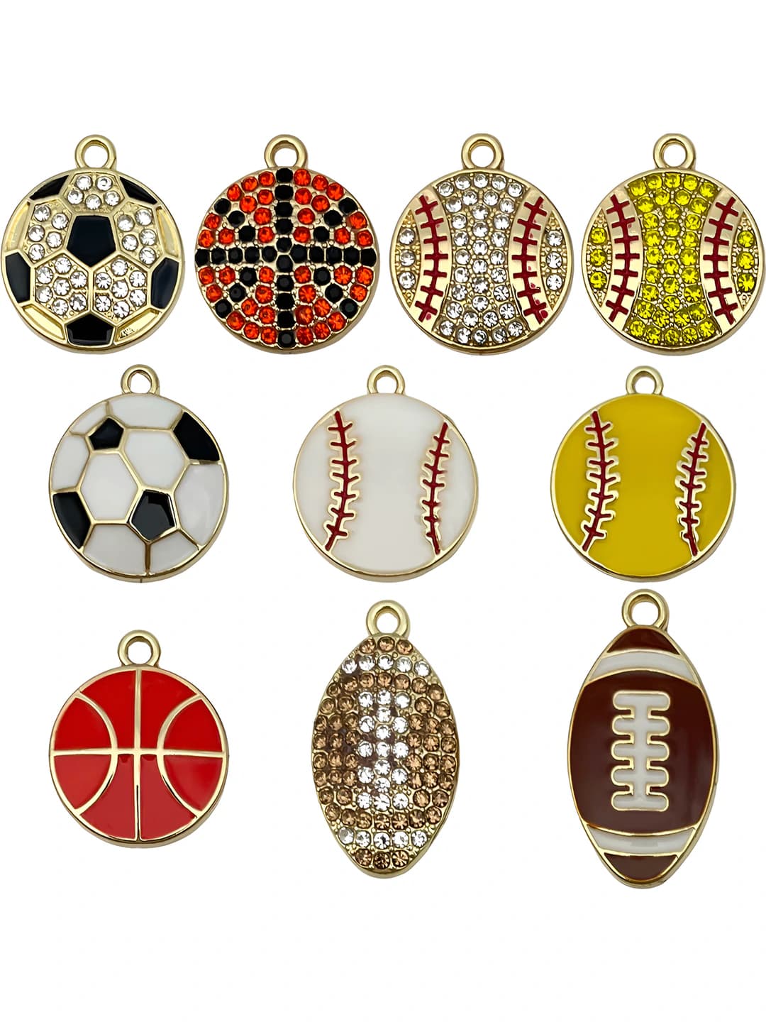 Mixed 10 pc sport basketball-soccer-rugby-10 var-19.8g-SN1584