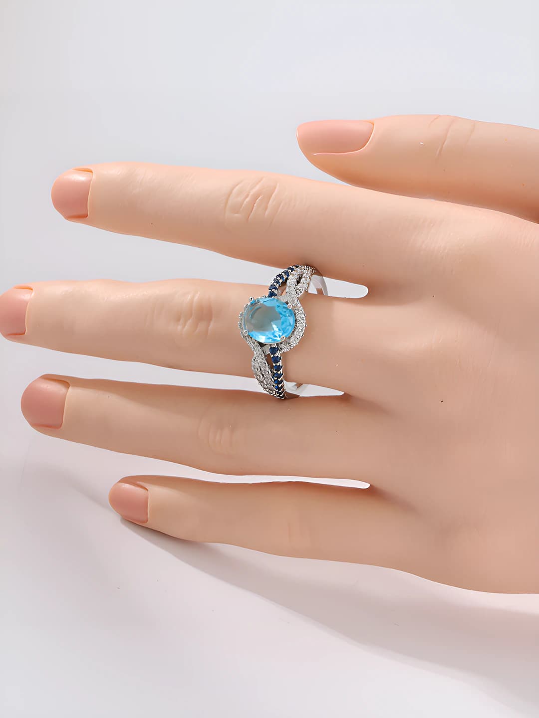 Women's silver geometric ring, ins style, gift for wedding and Valentine's Day