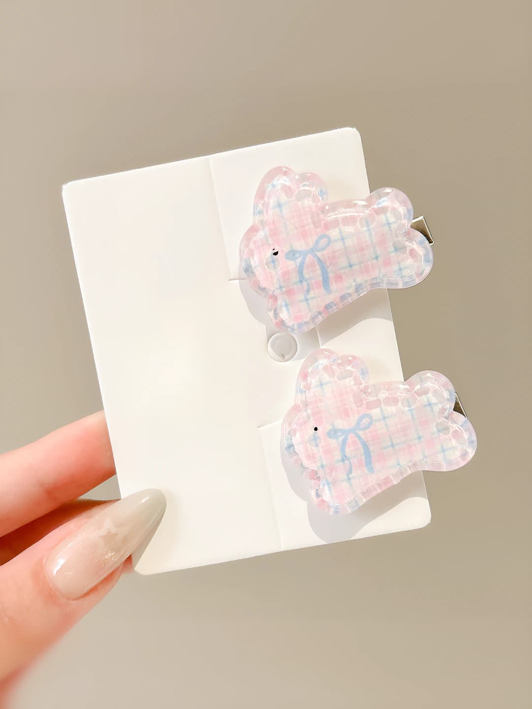 7# Bunnies pair - Blue-pink