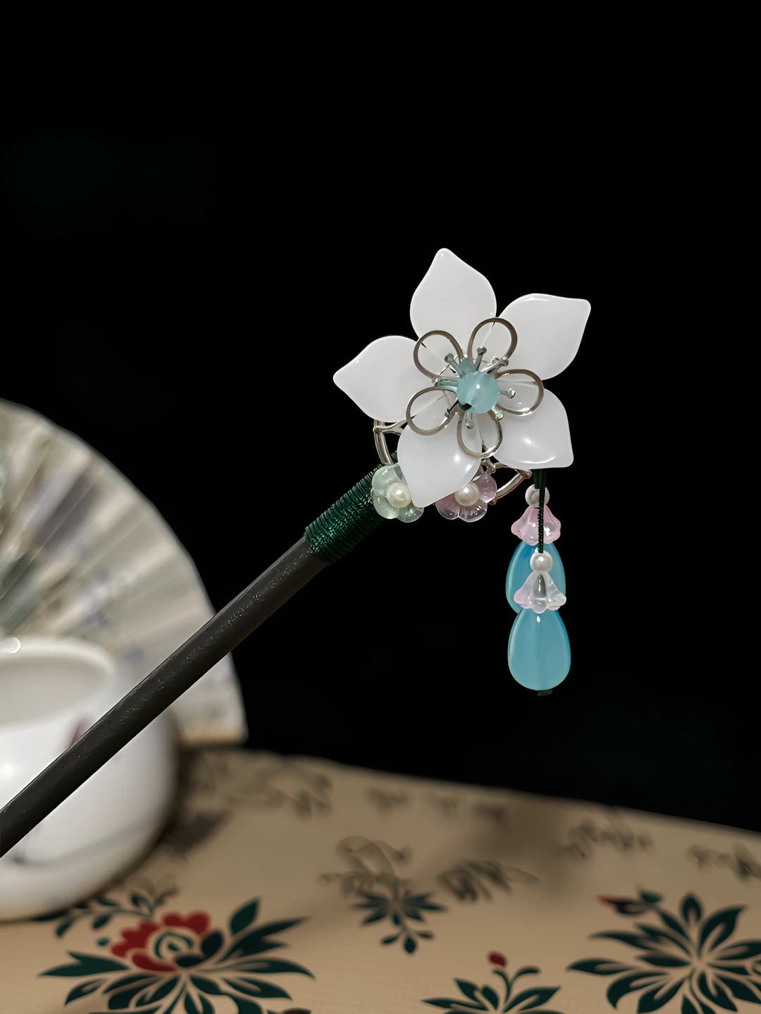 Flying flowers dream (bagged) - Hair pin ~18 cm