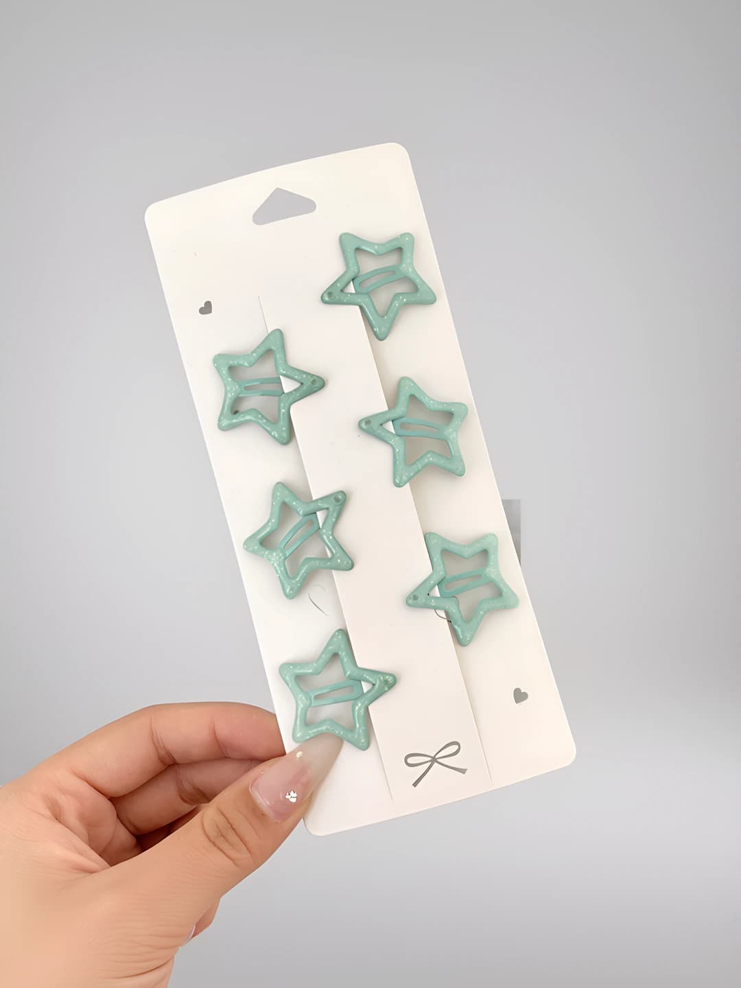 11# Shiny blue-green star 6 pcs