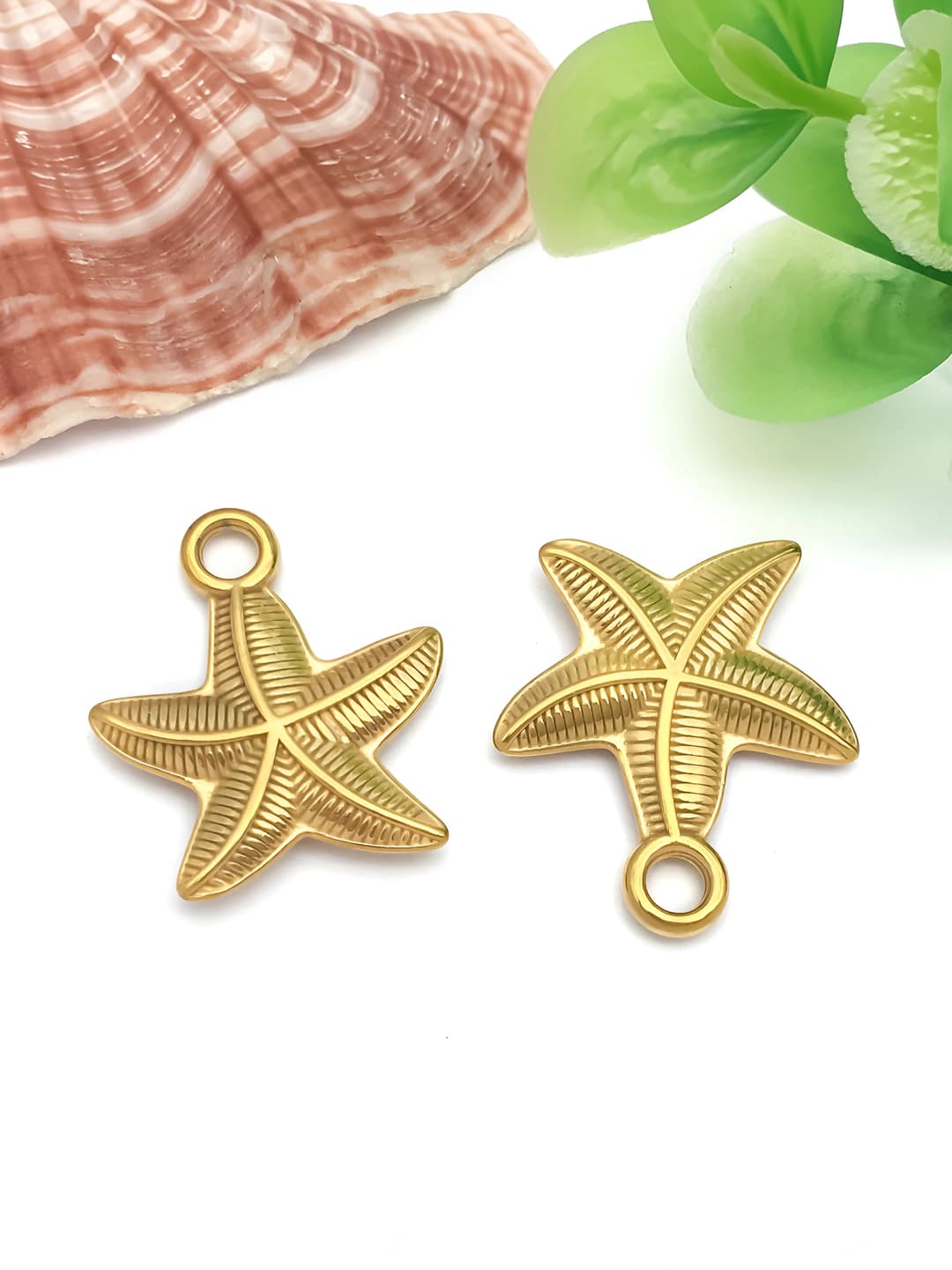 1 pc gold starfish 19x22x3mm-2.1g