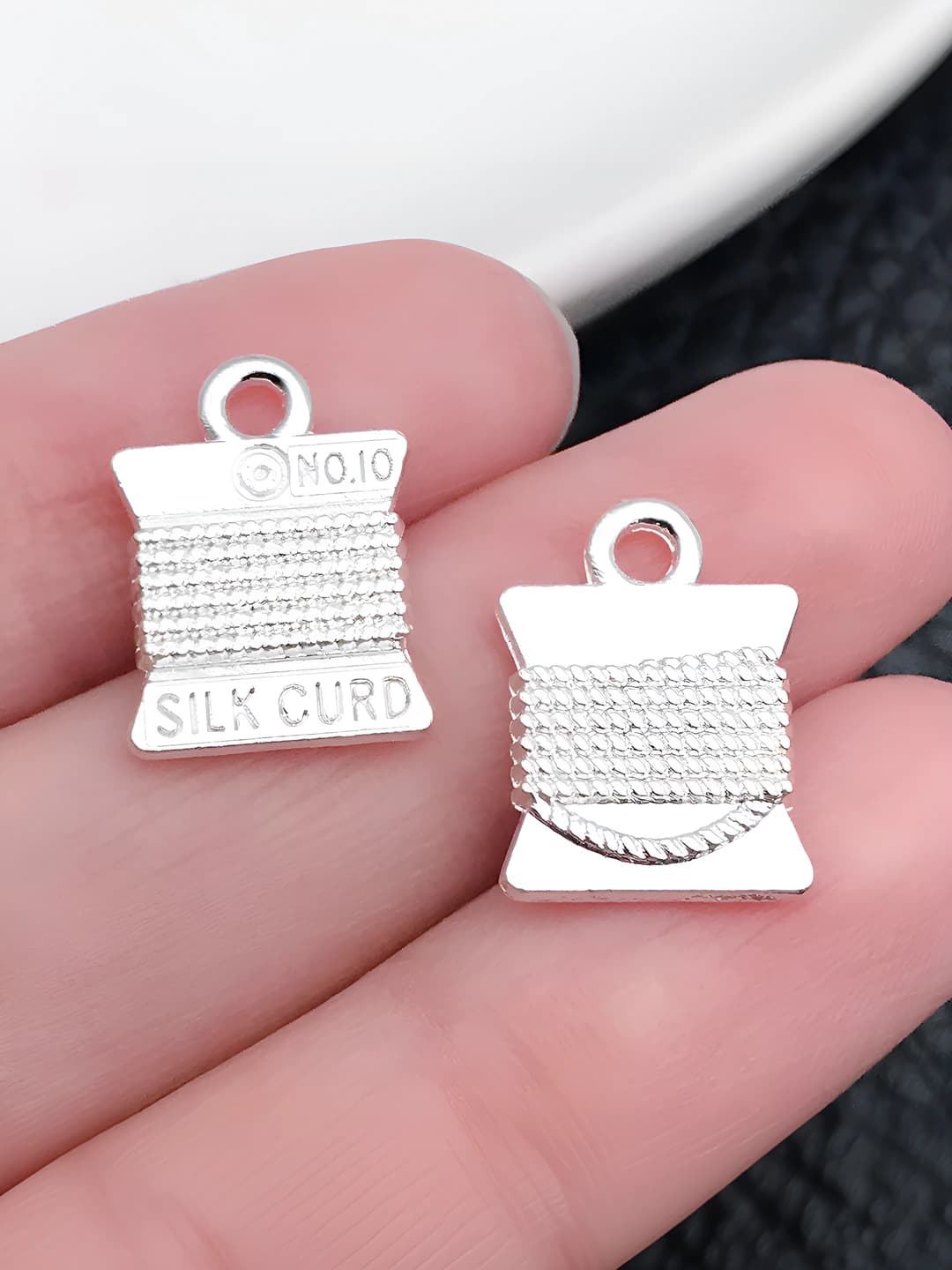 1 шт Яркий серебро катушка 10x15mm-1.2g