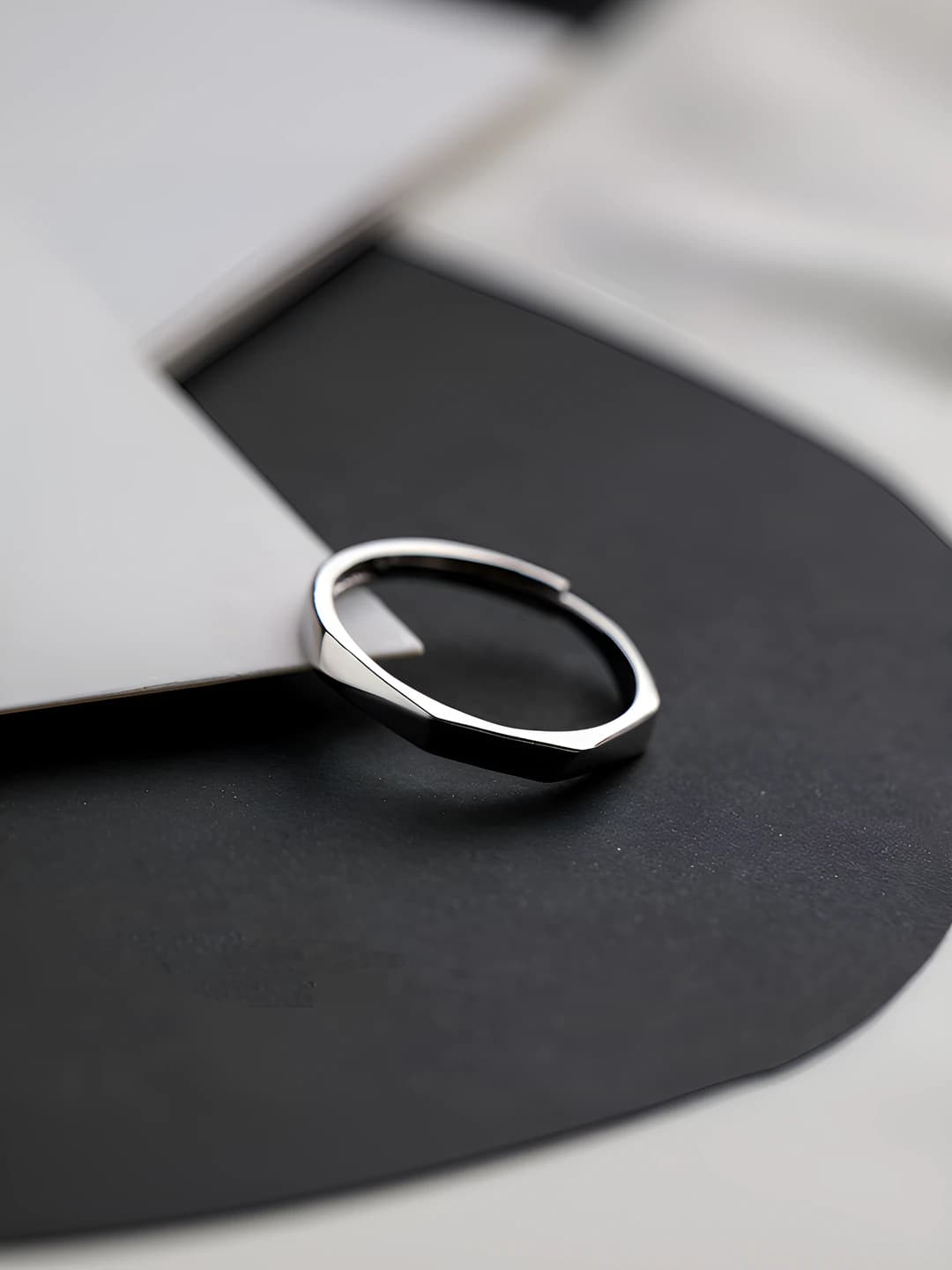 Women's 2026 new design diamond-shaped open ring, minimalist style, cold style