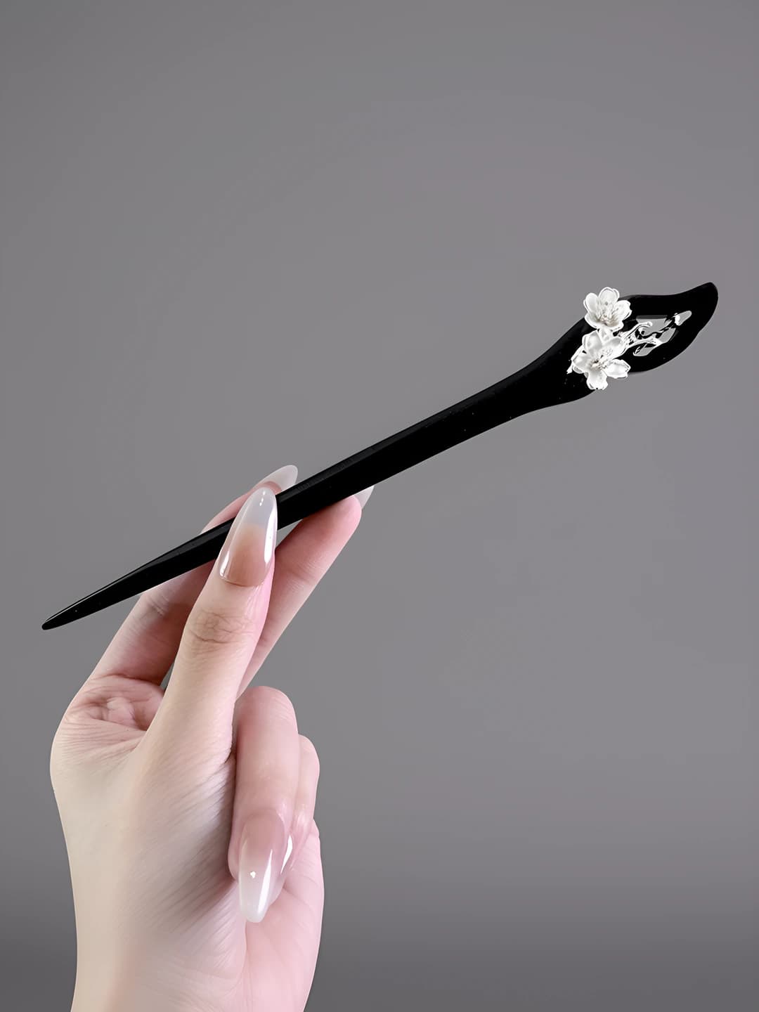 4# Black plum blossom hairpin