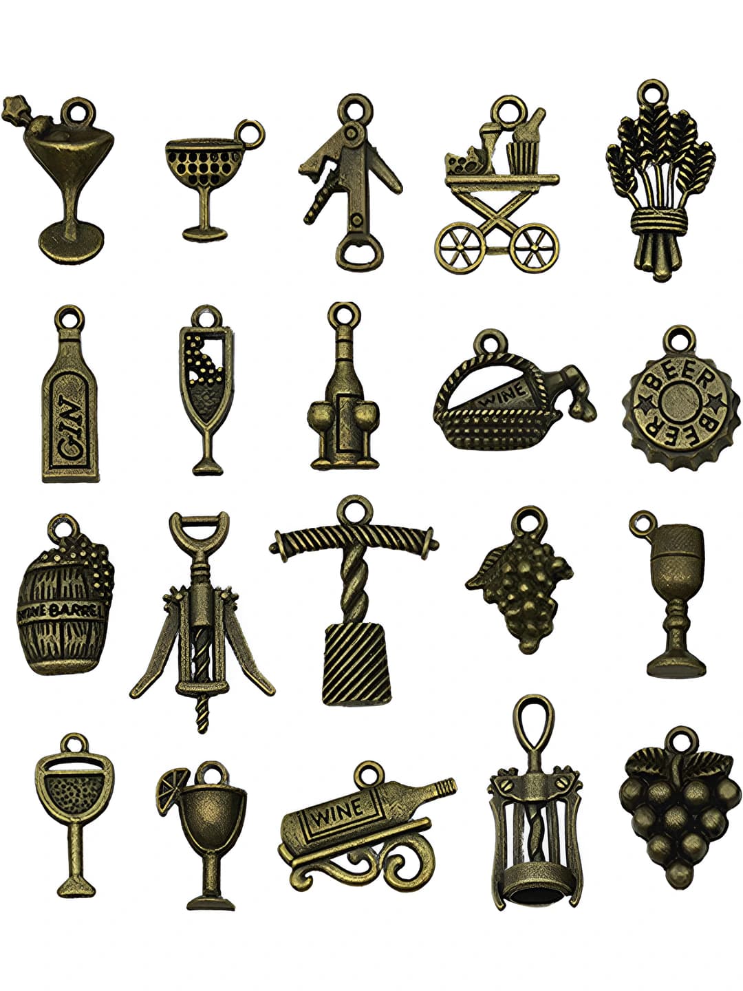 Mixed 20 pcs antique teal wine series-20 var 1 each-23.3g-sn871