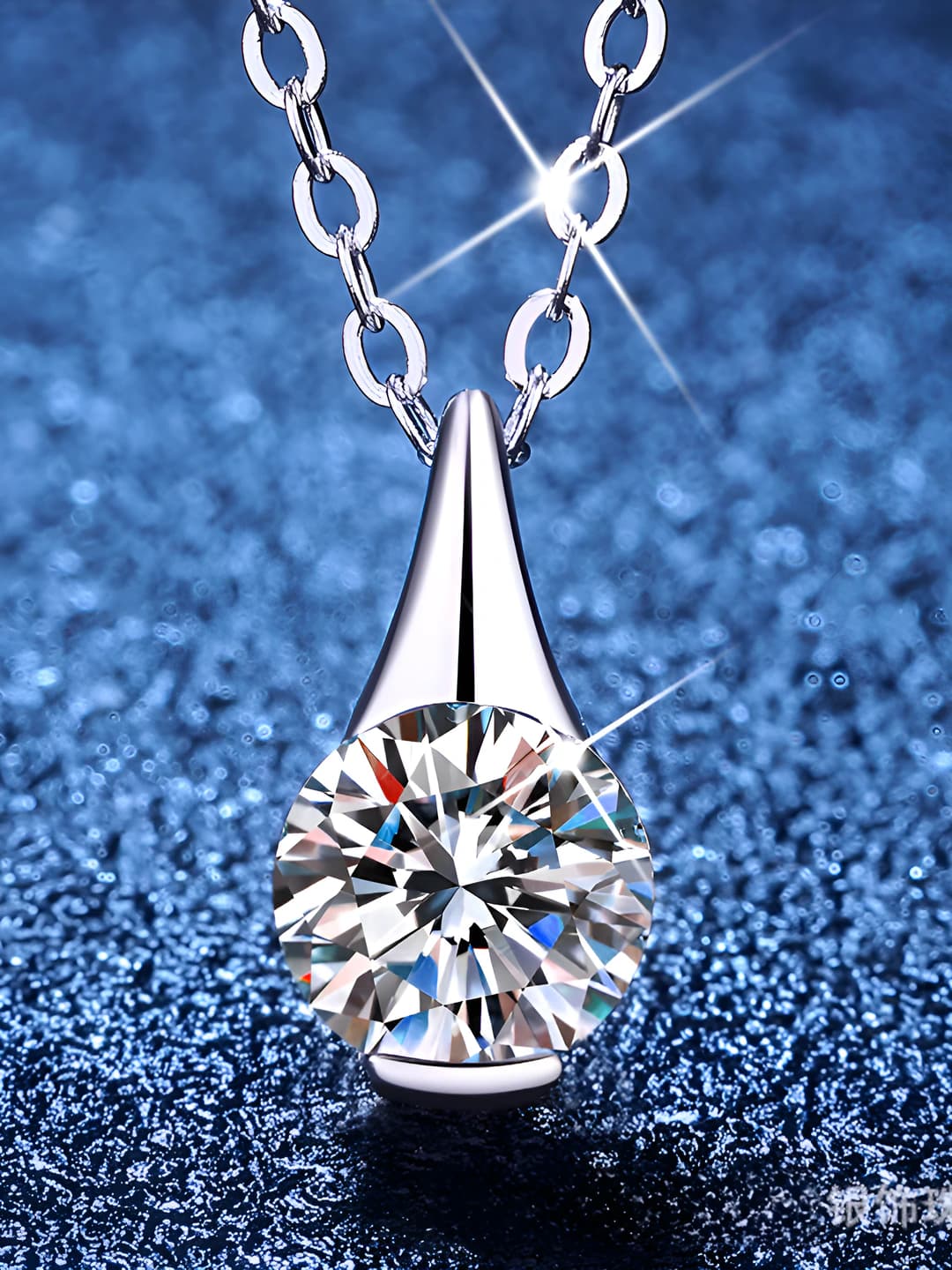 Женский кулон на цепочке из серебра 925, с моissanite, каплевидной и геометрической формы, элемент дизайна, цепь-крест, 41-50 см