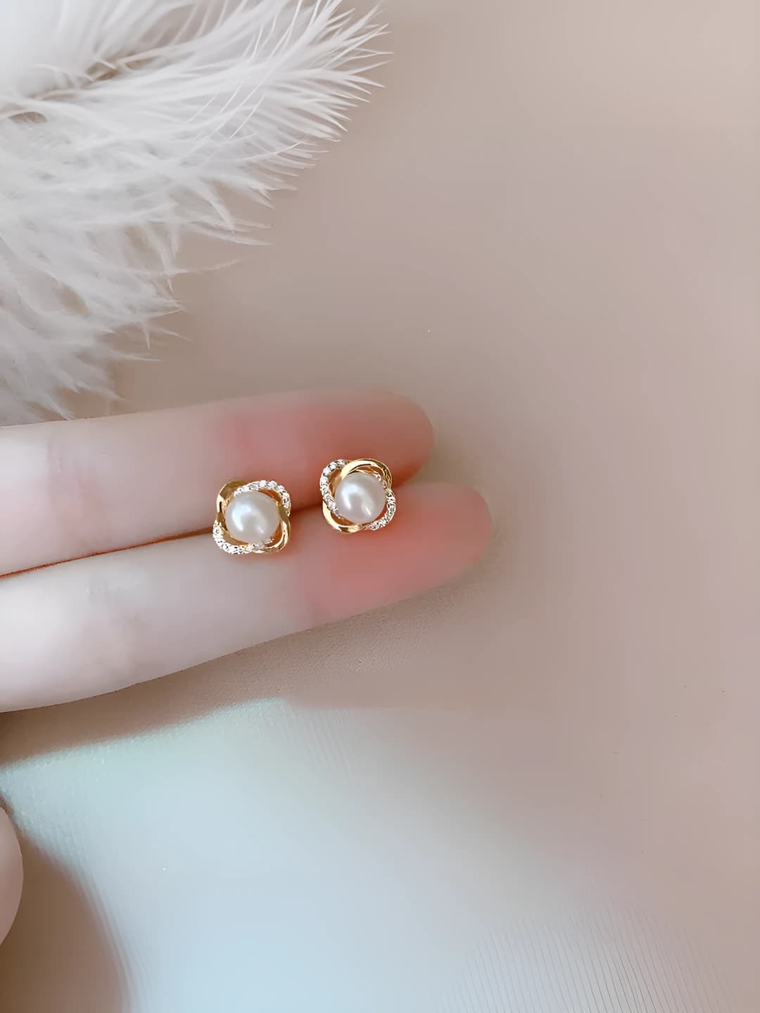 1# Diamond pearl stud