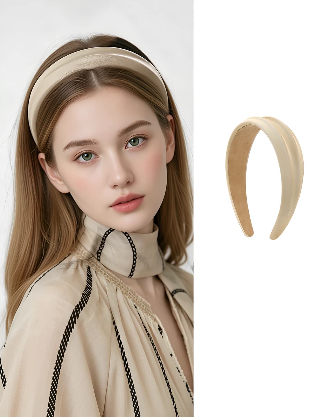 Milk apricot high headband