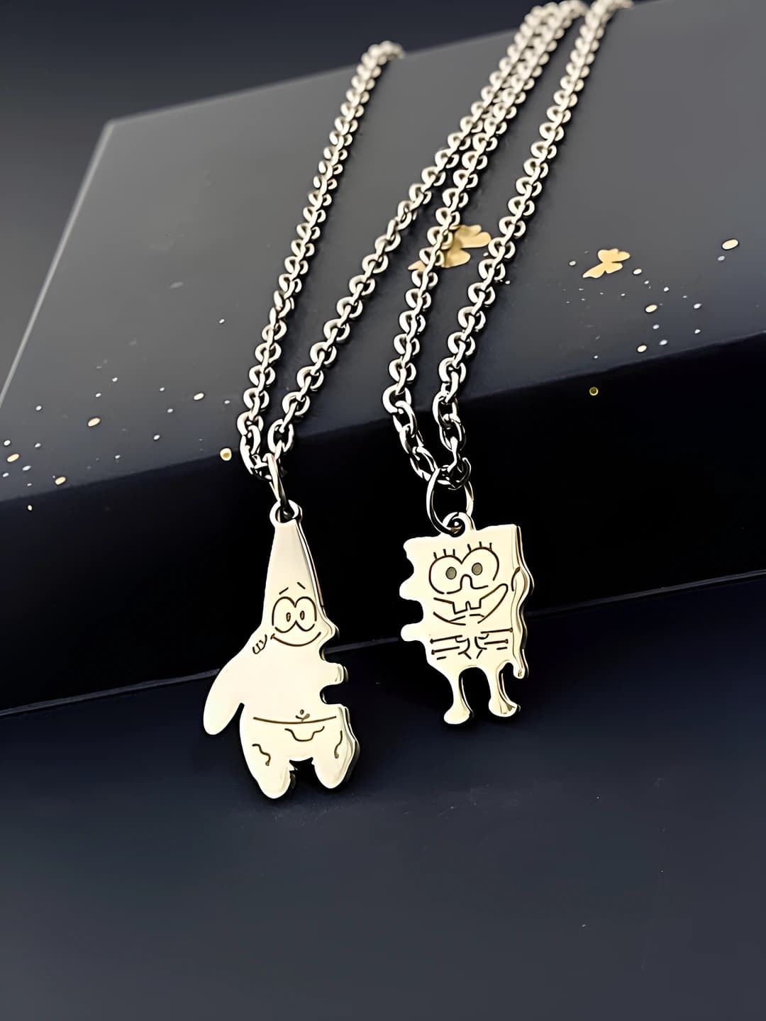 Карикатурная цепь из титановой стали с персонажами SpongeBob и Patrick