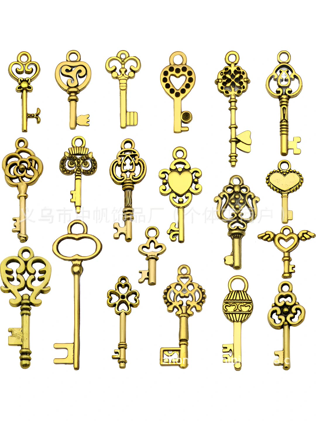 20 antique gold keys, 18.8g