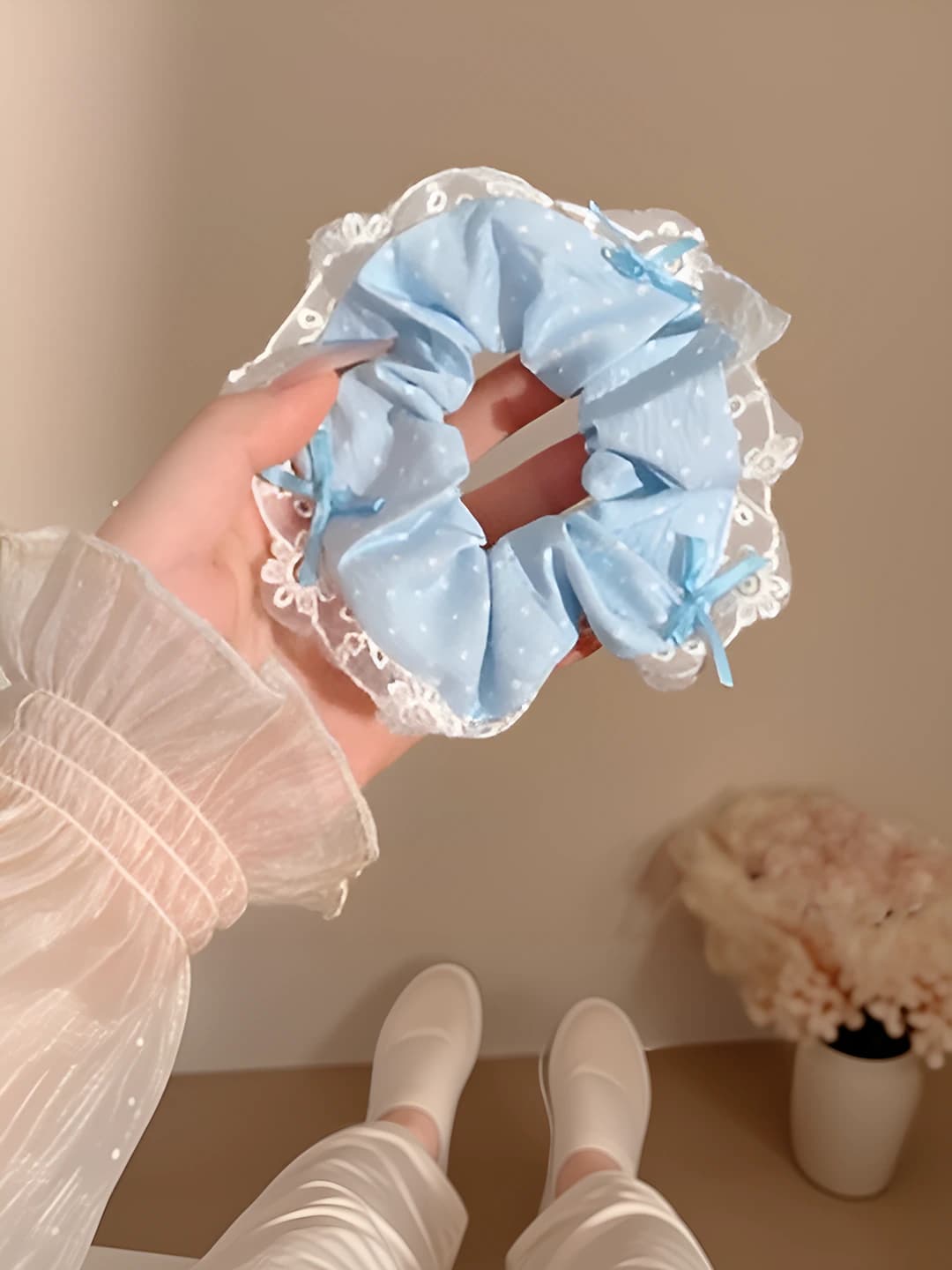 1# Blue bow-14 cm