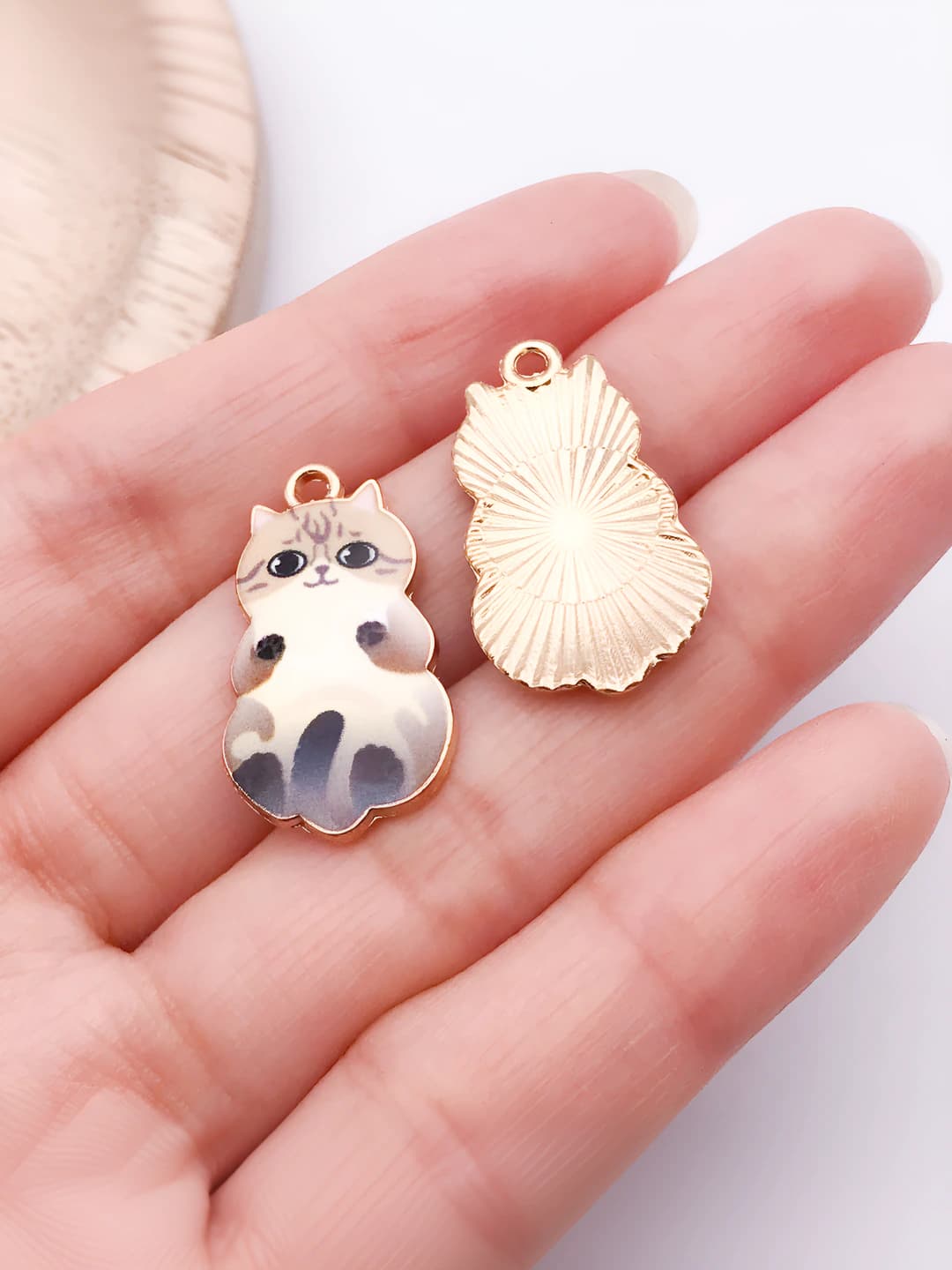 1 шт кофейный кот 14x25mm-1.26g