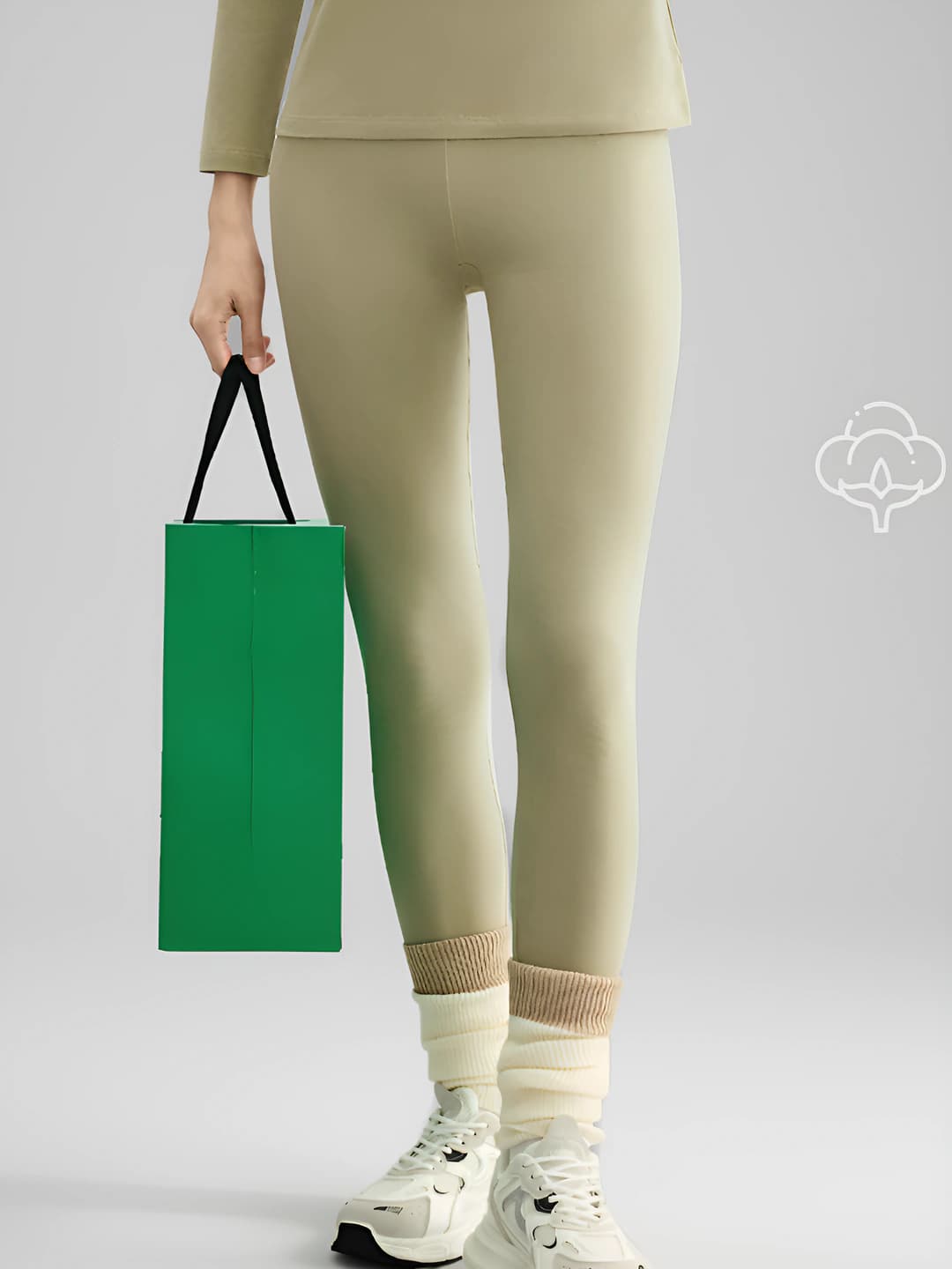 Women's pants, matcha green
