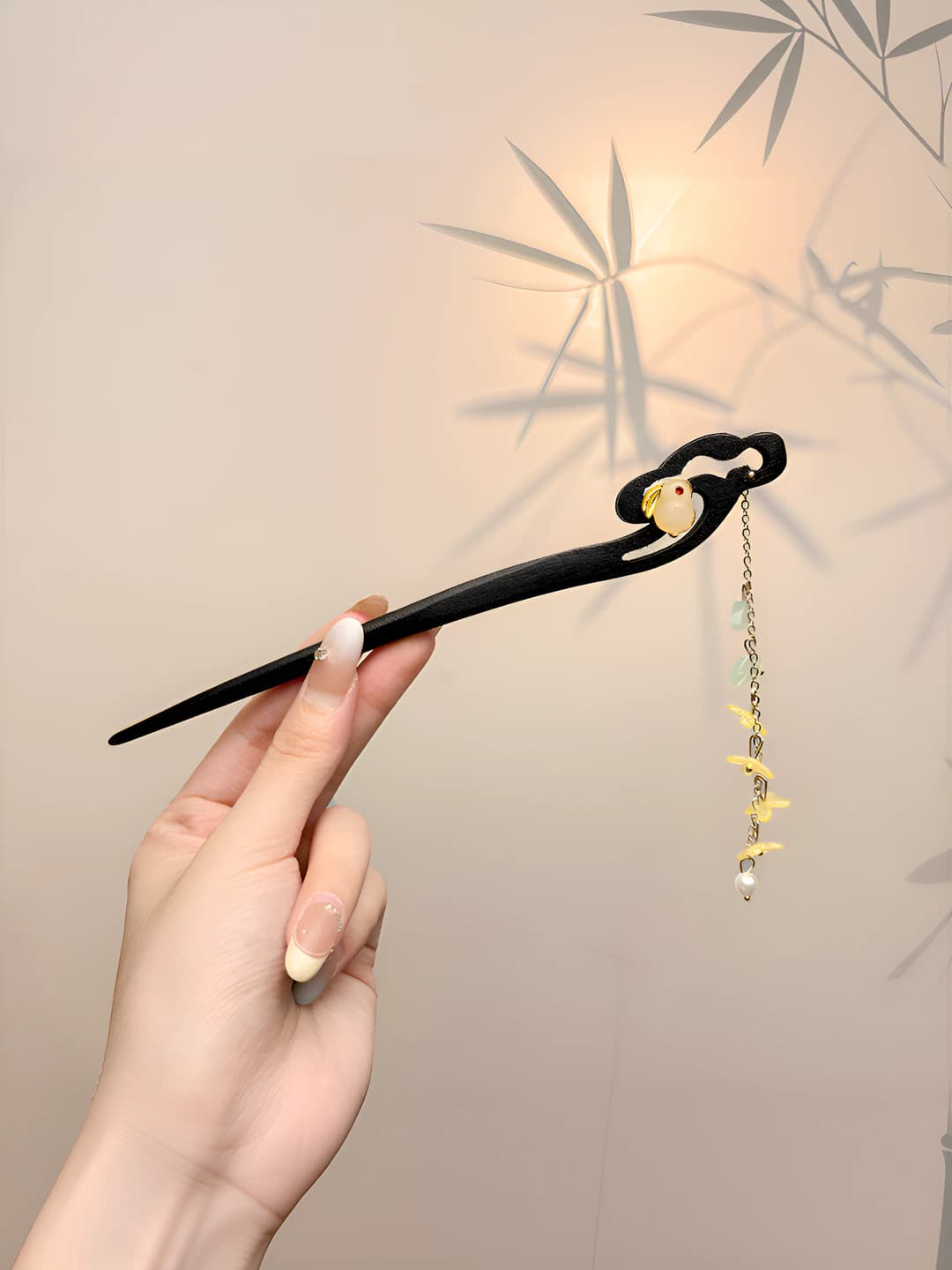 83# Ruyi jade rabbit hairpin