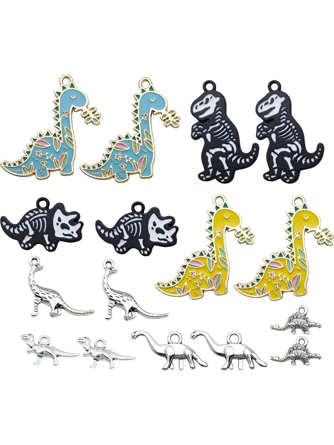 Mixed 16 pc epoxy dinosaurs-8 types-32.3g-SN559