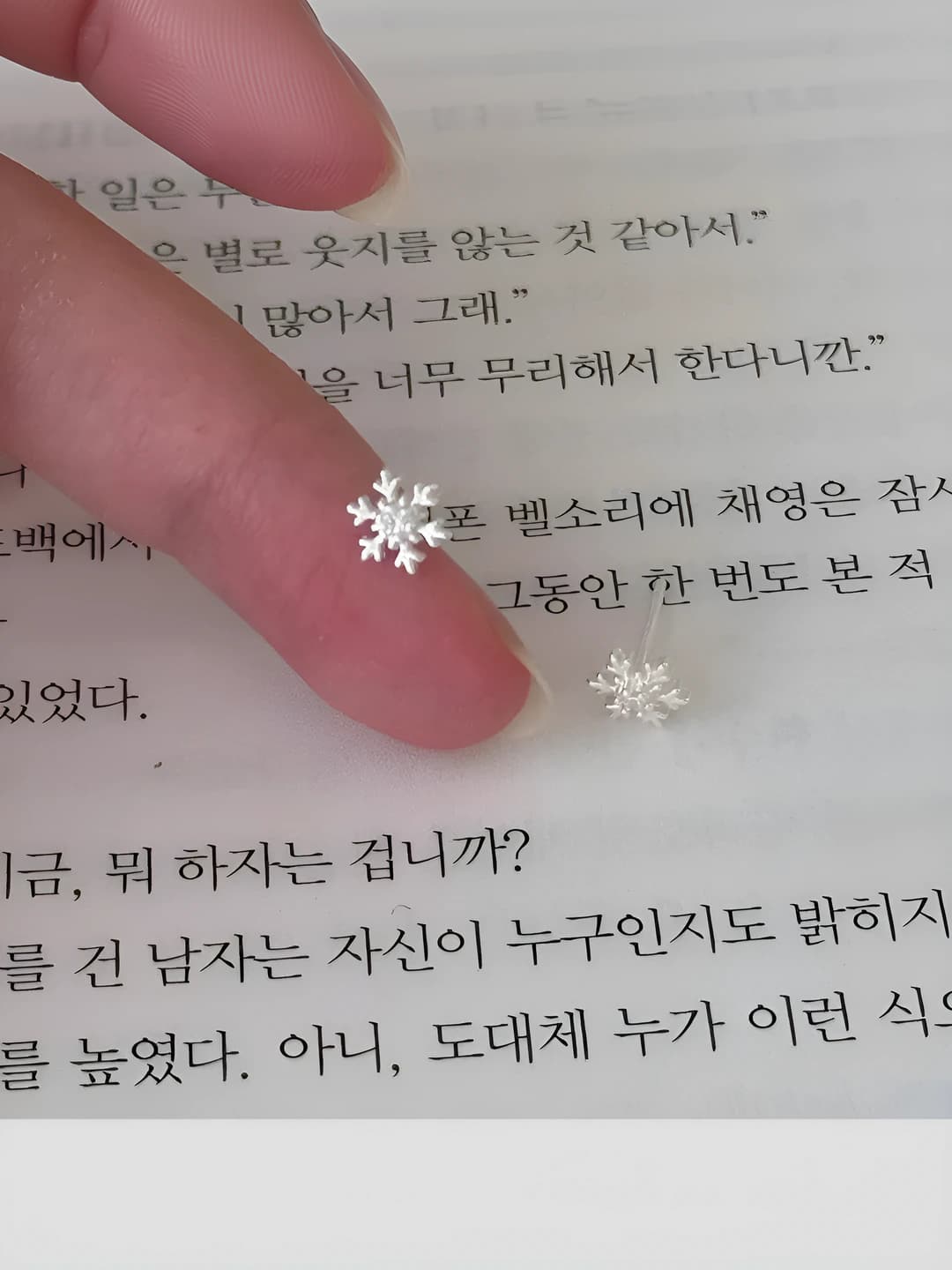Snowflake stud earrings 1 pair