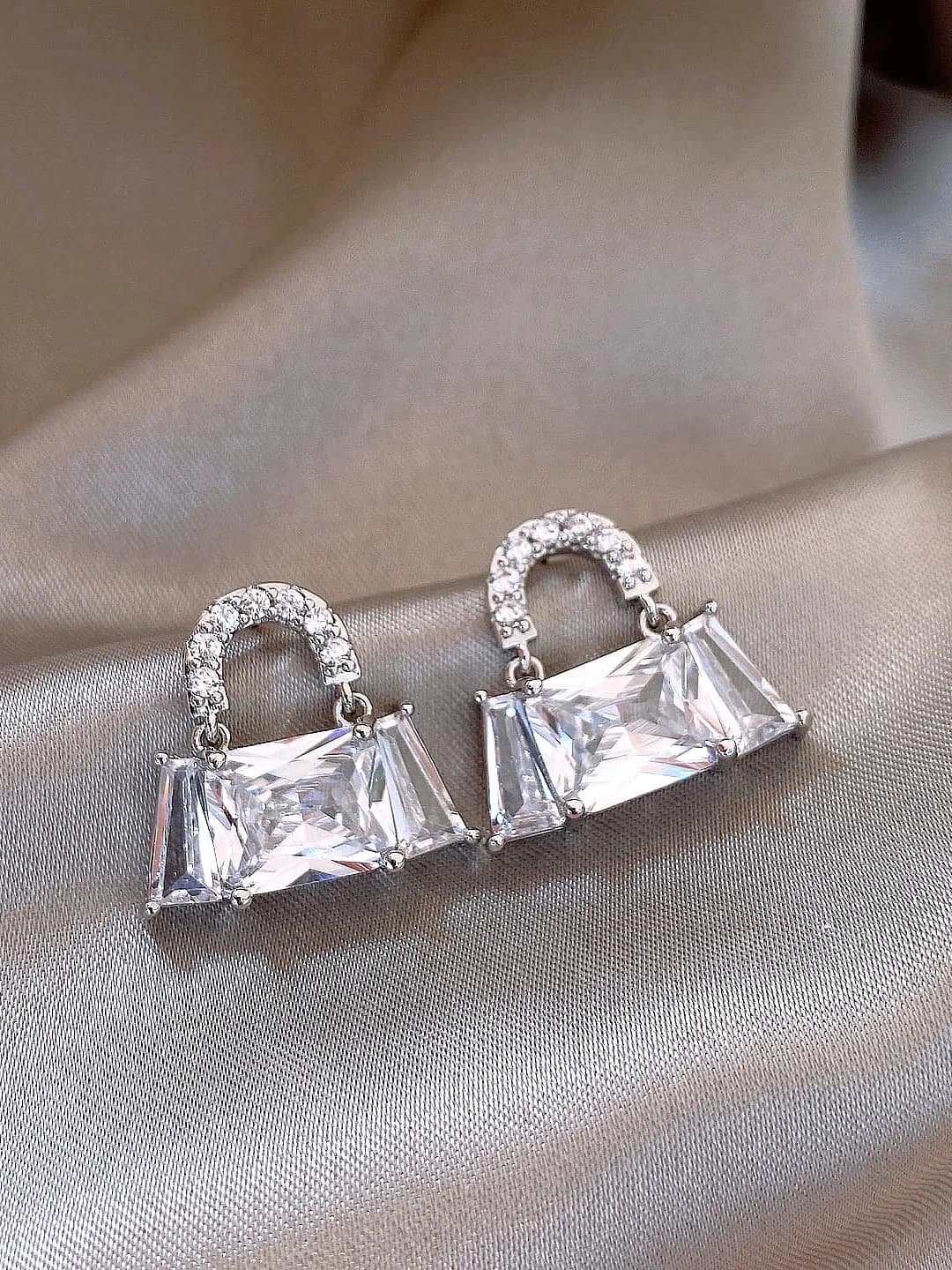 Серебро циркон сумка