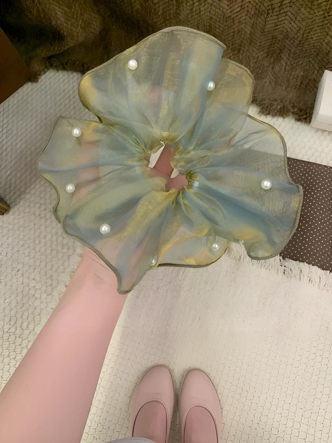Green, gradient hair tie (upgraded)