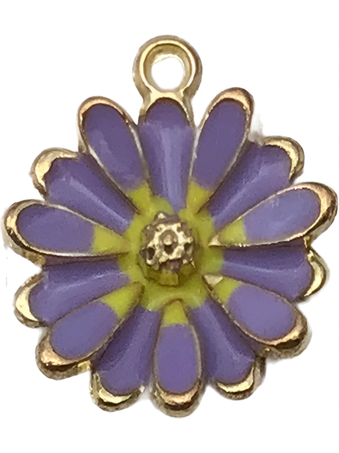 Фиолетово-жёлтая ромашка, 15x13mm