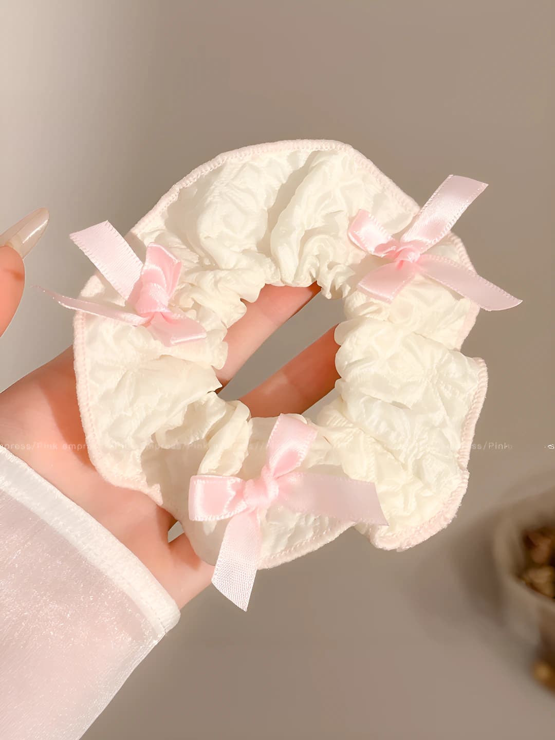 Розовый, бант, 11 см