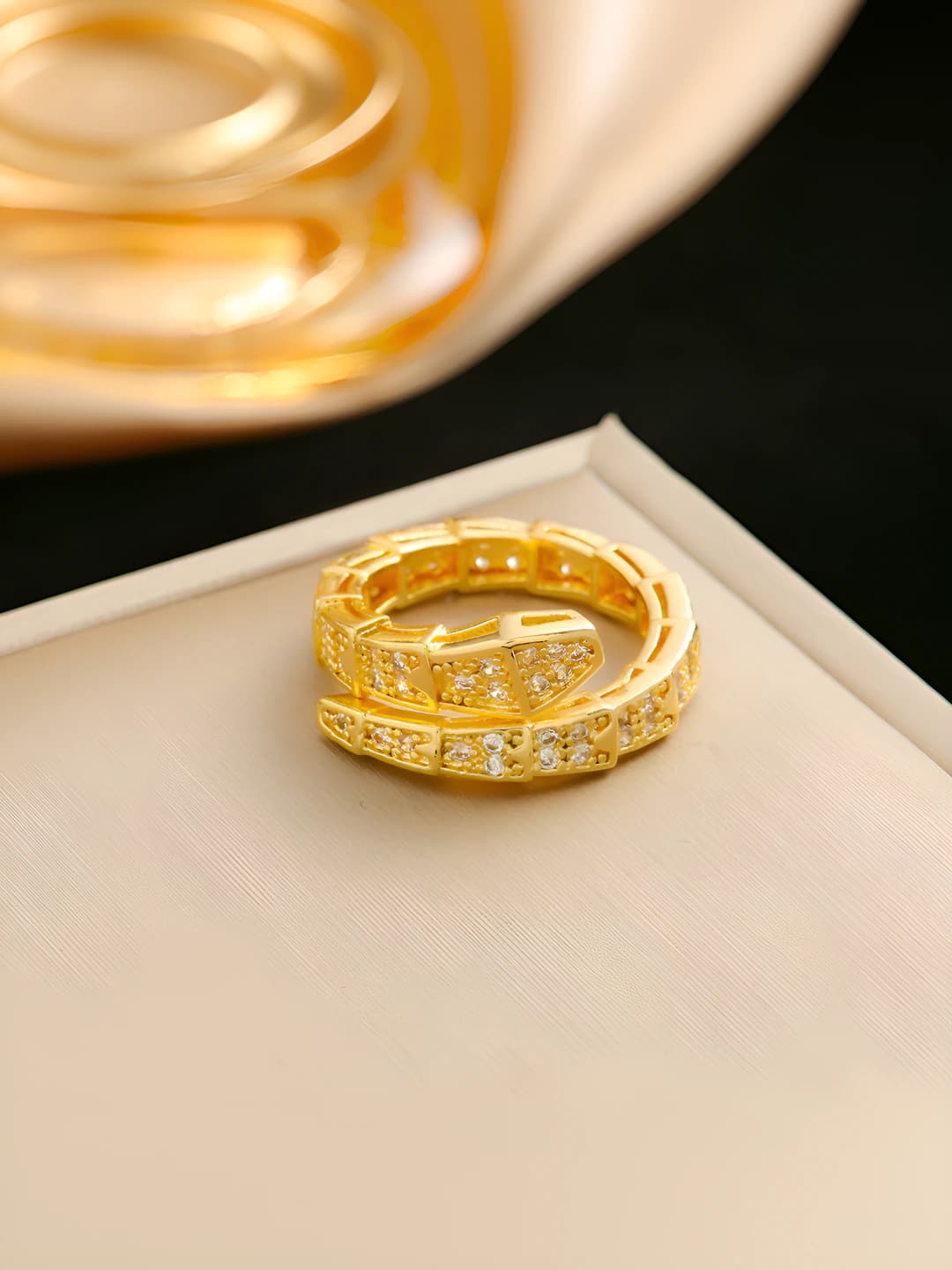 727 Snake bone ring - Gold