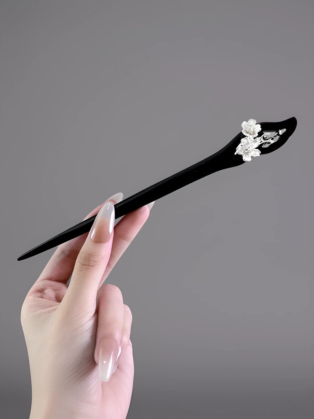 4# Black plum blossom hairpin