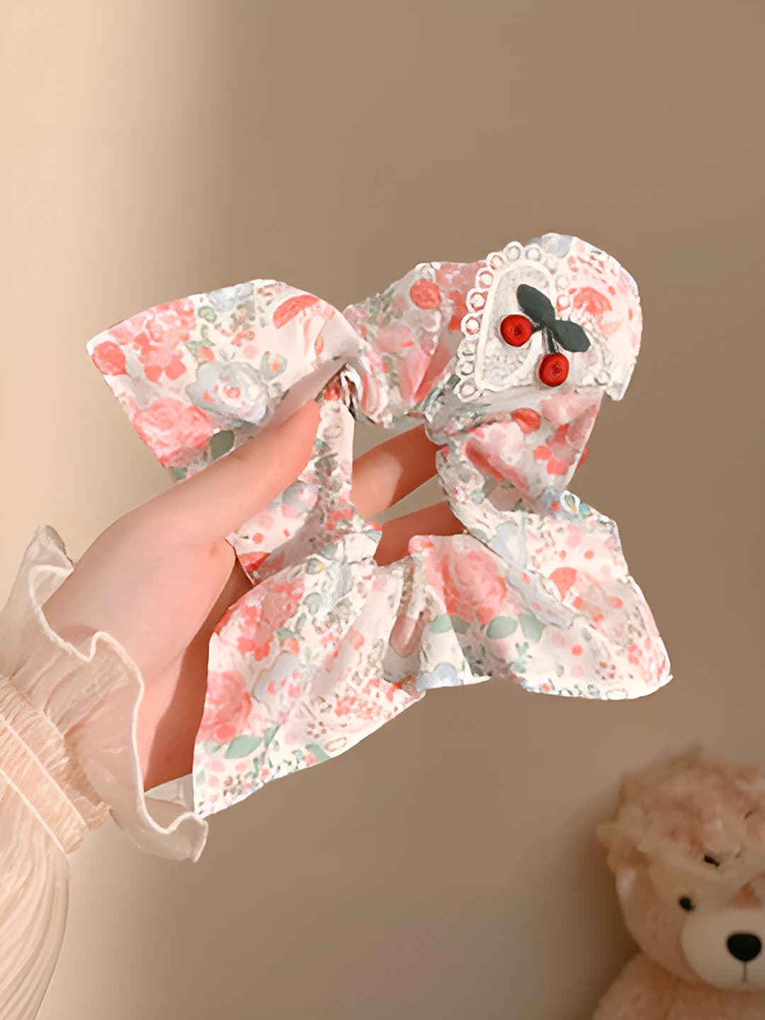 Pink floral cherry 22*22 cm