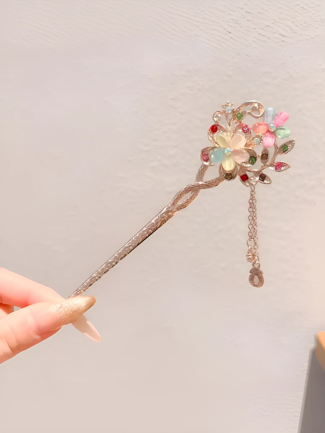3# Multicolour flowers hairpin