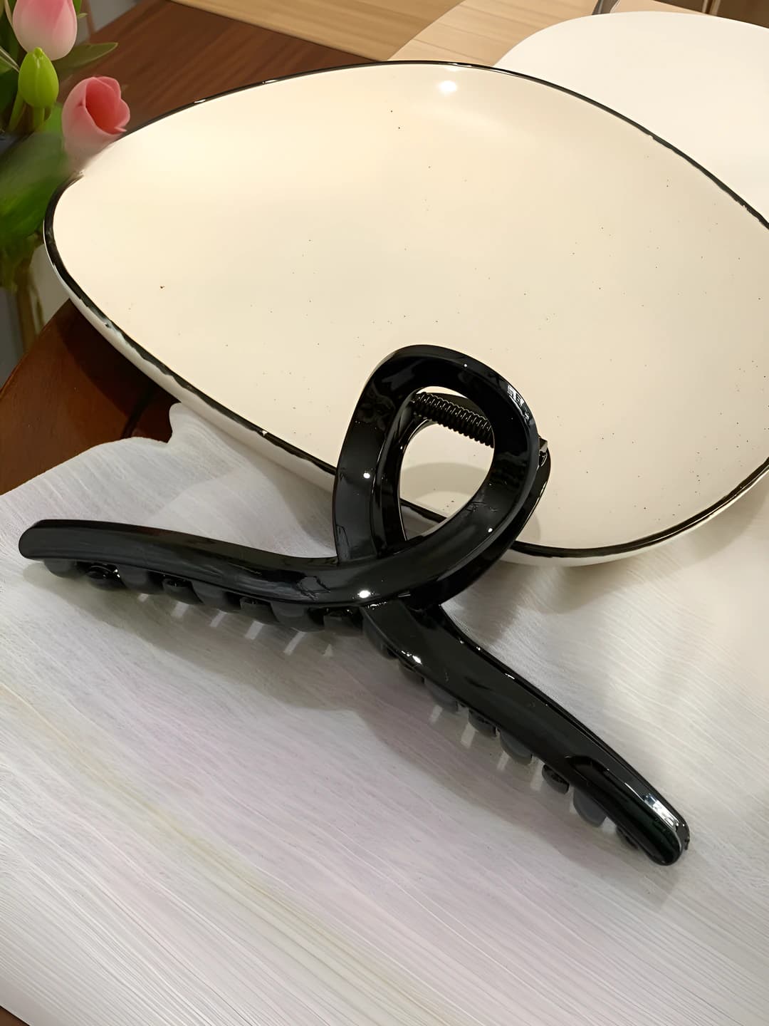 Glossy black 15 cm