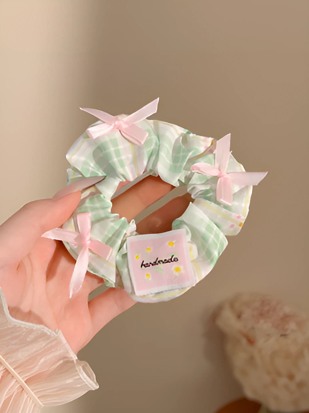 7# Sweet plaid green 11 cm