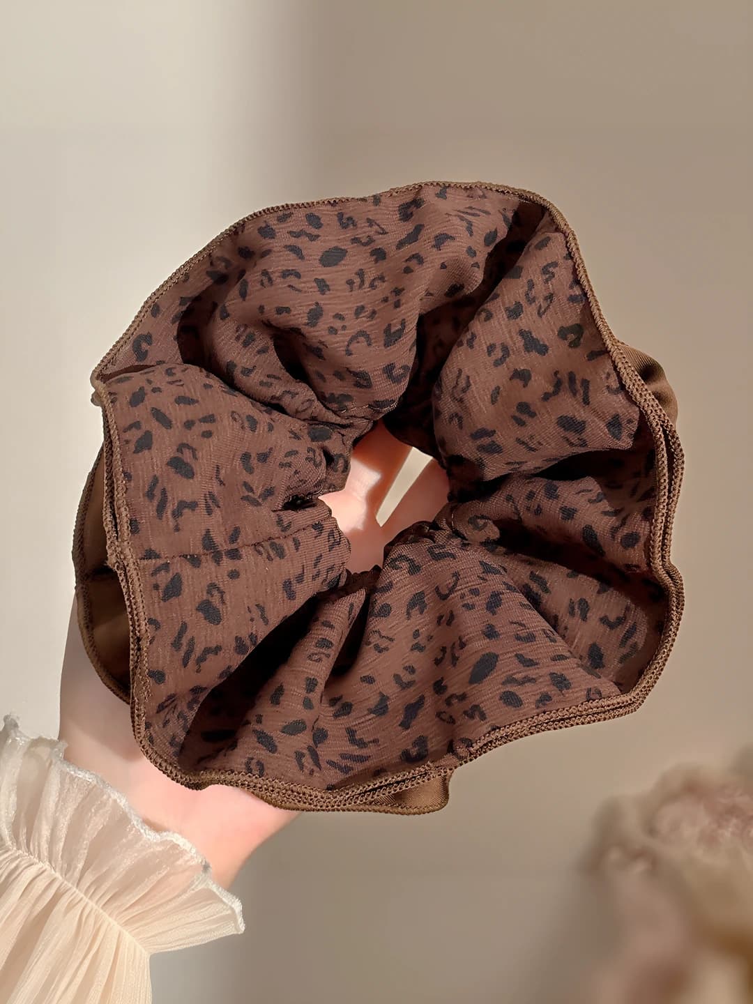 To'q kofe leopard soch to'ri ~15 sm
