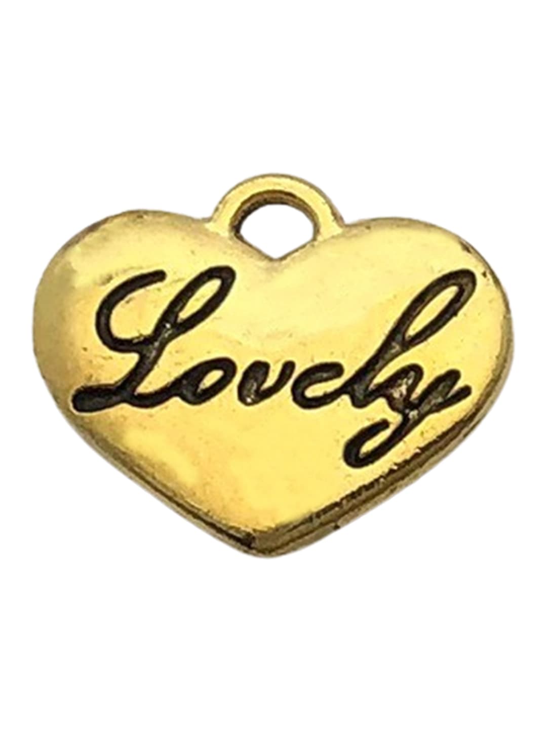 1 pc heart lovely letter plate, 14x11mm, 1.2g