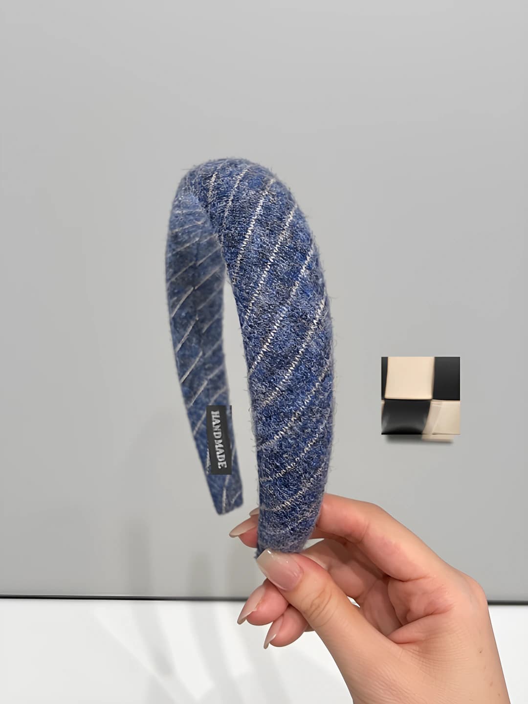 Twill fabric headband - Blue