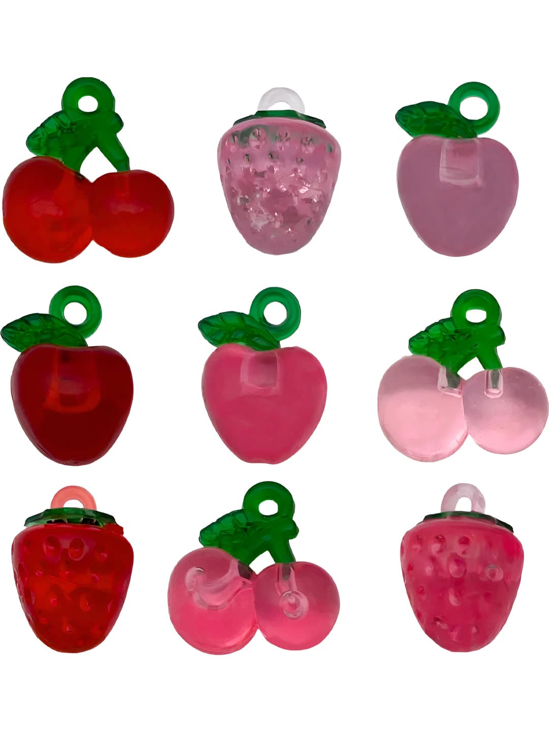 18 pc mixed resin sweet fruit set - 9 styles