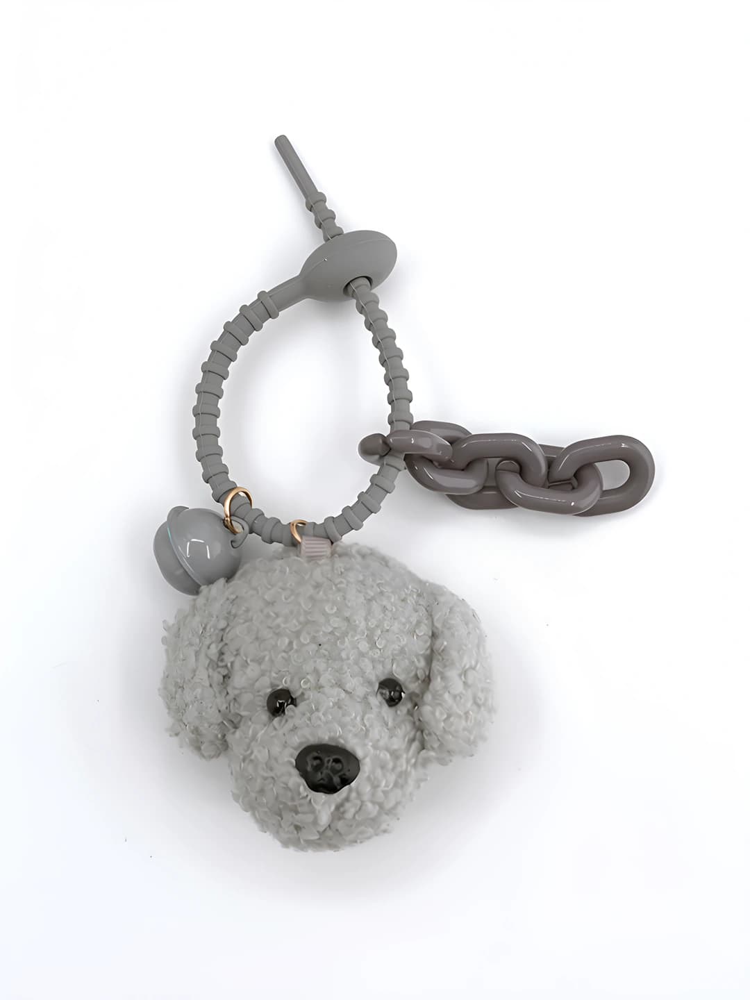 Grey Teddy Charm (with bell)