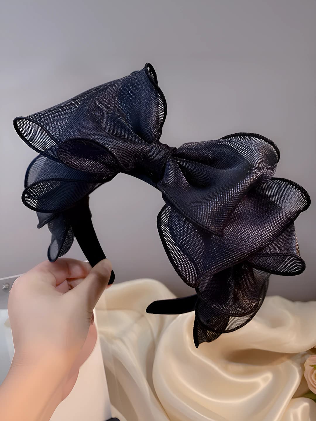 Tulle bow headband