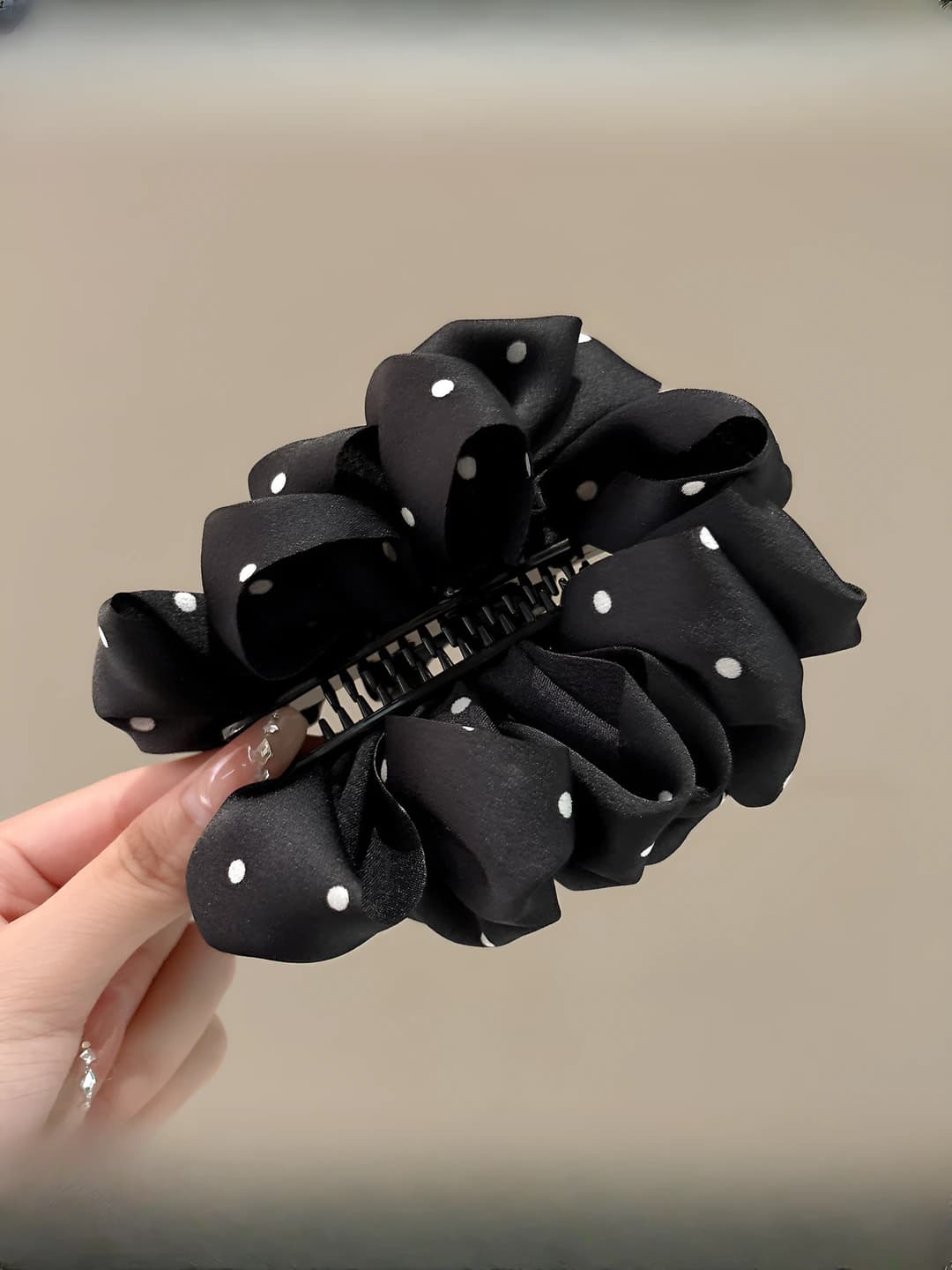 1# Black, polka dot, 12 cm