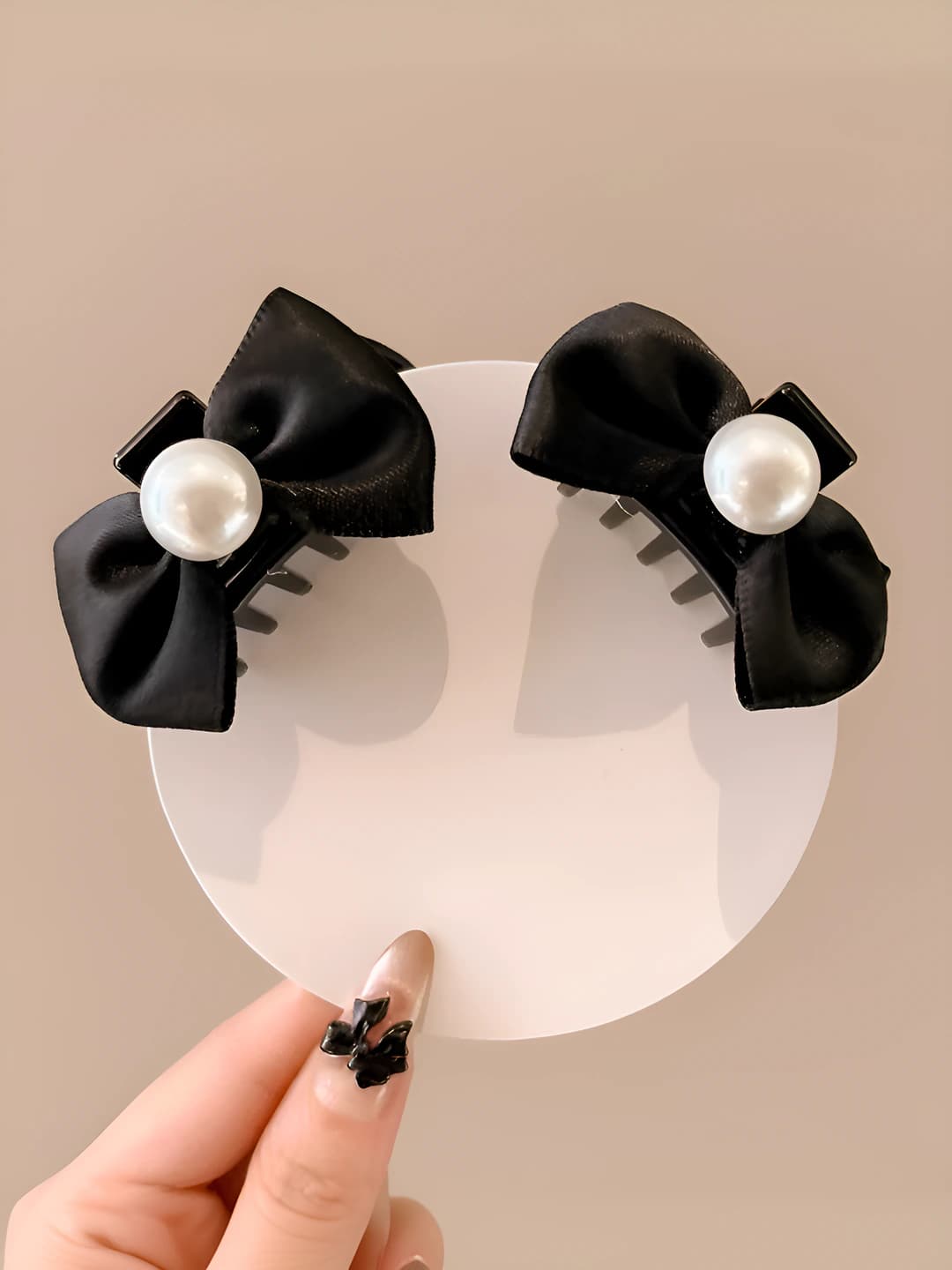 12# Pearl bow clip 1 pair