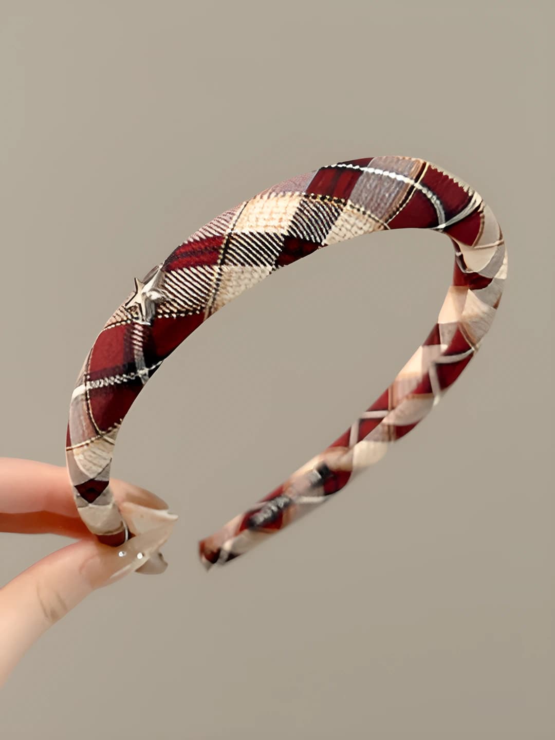1# Red plaid, 1.7 cm